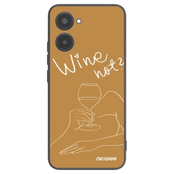 Picasee fekete szilikon tok az alábbi mobiltelefonokra Realme 10 4G - Wine not