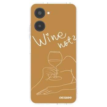 Picasee átlátszó szilikon tok az alábbi mobiltelefonokra Realme 10 4G - Wine not