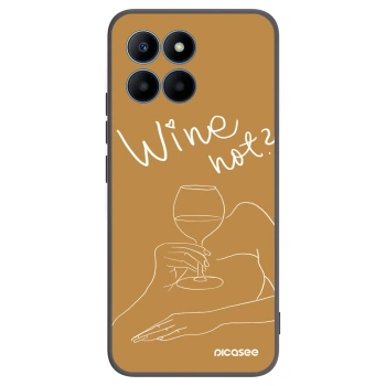 Picasee fekete szilikon tok az alábbi mobiltelefonokra Honor 70 Lite - Wine not