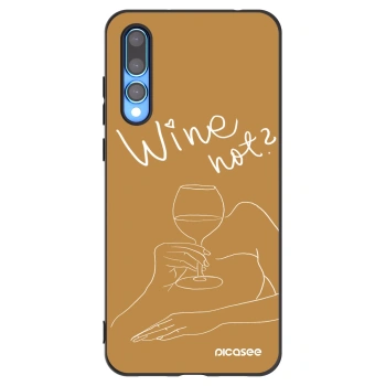 Picasee fekete szilikon tok az alábbi mobiltelefonokra Huawei P20 Pro - Wine not