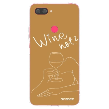 Picasee átlátszó szilikon tok az alábbi mobiltelefonokra Xiaomi Mi 8 Lite - Wine not