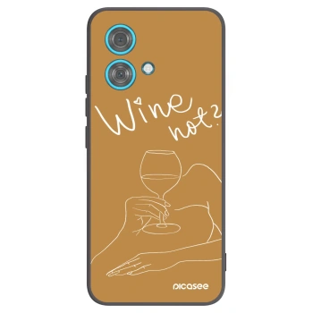 Picasee fekete szilikon tok az alábbi mobiltelefonokra Motorola Edge 40 Neo - Wine not