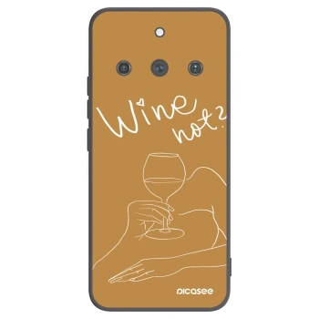 Picasee fekete szilikon tok az alábbi mobiltelefonokra Realme 11 Pro+ - Wine not