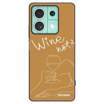 Picasee fekete szilikon tok az alábbi mobiltelefonokra Xiaomi Redmi Note 13 5G - Wine not