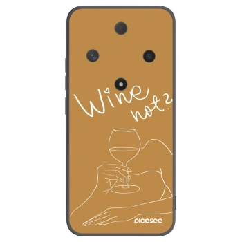 Picasee fekete szilikon tok az alábbi mobiltelefonokra Honor Magic6 Lite 5G - Wine not