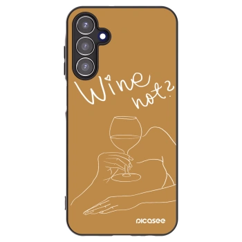 Picasee fekete szilikon tok az alábbi mobiltelefonokra Samsung Galaxy A15 A155F 4G - Wine not