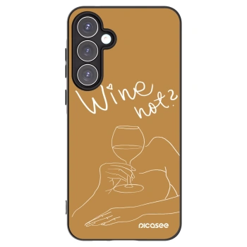 Picasee fekete szilikon tok az alábbi mobiltelefonokra Samsung Galaxy A55 5G A556B - Wine not