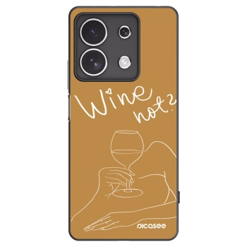 Picasee fekete szilikon tok az alábbi mobiltelefonokra Xiaomi Redmi Note 13 4G - Wine not