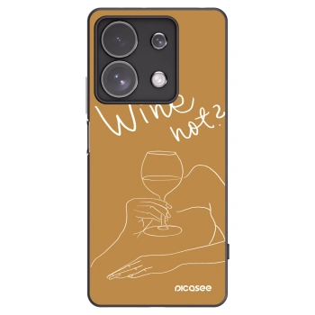 Picasee fekete szilikon tok az alábbi mobiltelefonokra Xiaomi Redmi Note 13 Pro 4G - Wine not