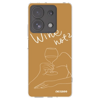 Picasee átlátszó szilikon tok az alábbi mobiltelefonokra Xiaomi Redmi Note 13 Pro 4G - Wine not