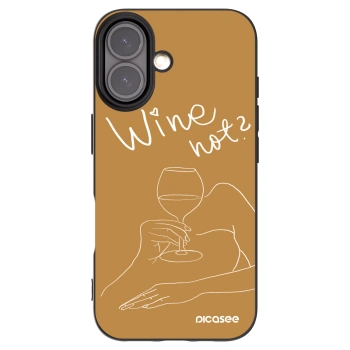 Picasee fekete szilikon tok az alábbi mobiltelefonokra Apple iPhone 16 - Wine not
