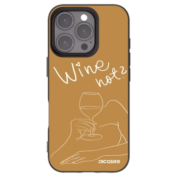 Picasee fekete szilikon tok az alábbi mobiltelefonokra Apple iPhone 16 Pro - Wine not