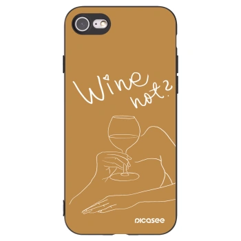 Picasee fekete szilikon tok az alábbi mobiltelefonokra Apple iPhone 8 - Wine not