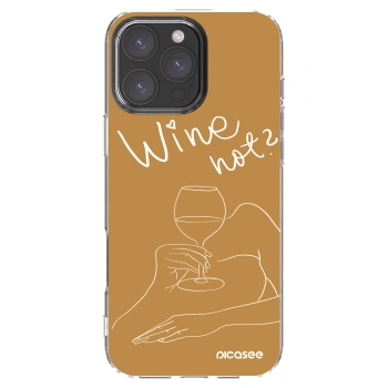 Picasee átlátszó szilikon tok az alábbi mobiltelefonokra Apple iPhone 16 Pro Max - Wine not