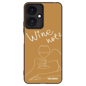 Picasee fekete szilikon tok az alábbi mobiltelefonokra Xiaomi Redmi 13C 5G - Wine not