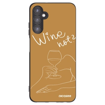 Picasee fekete szilikon tok az alábbi mobiltelefonokra Samsung Galaxy A05s A057G - Wine not