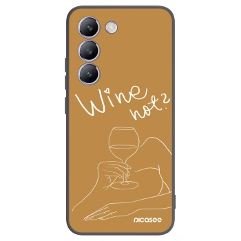 Picasee fekete szilikon tok az alábbi mobiltelefonokra Vivo V40 SE 5G - Wine not