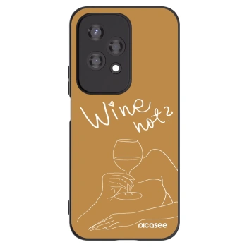 Picasee fekete szilikon tok az alábbi mobiltelefonokra Honor 200 Lite - Wine not