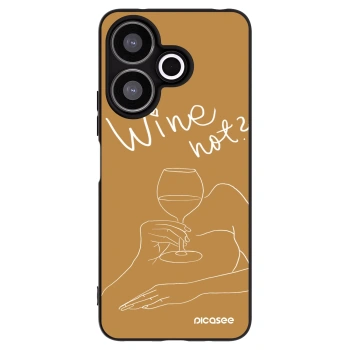 Picasee fekete szilikon tok az alábbi mobiltelefonokra Xiaomi Redmi 13 4G - Wine not