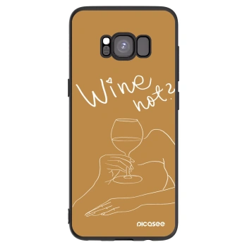 Picasee fekete szilikon tok az alábbi mobiltelefonokra Samsung Galaxy S8 G950F - Wine not