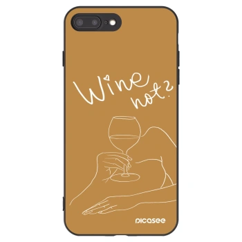 Picasee fekete szilikon tok az alábbi mobiltelefonokra Apple iPhone 8 Plus - Wine not
