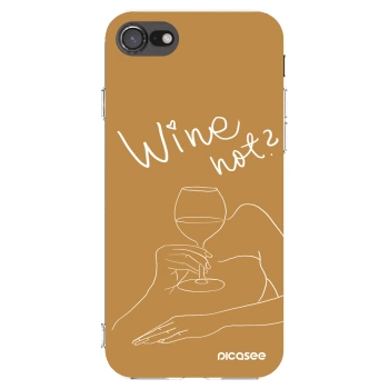 Picasee átlátszó szilikon tok az alábbi mobiltelefonokra Apple iPhone 7 - Wine not