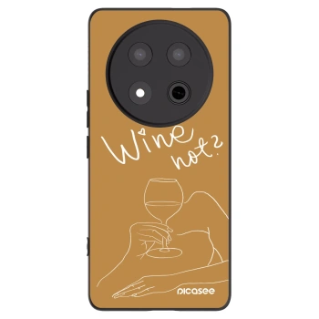Picasee fekete szilikon tok az alábbi mobiltelefonokra Honor Magic7 Lite 5G - Wine not