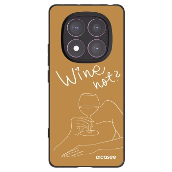 Picasee fekete szilikon tok az alábbi mobiltelefonokra Xiaomi Redmi Note 14 Pro 4G - Wine not