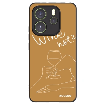 Picasee fekete szilikon tok az alábbi mobiltelefonokra Xiaomi Redmi Note 14 4G - Wine not