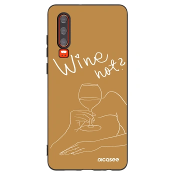 Picasee fekete szilikon tok az alábbi mobiltelefonokra Huawei P30 - Wine not