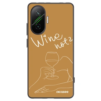 Picasee fekete szilikon tok az alábbi mobiltelefonokra Xiaomi Poco F7 5G - Wine not