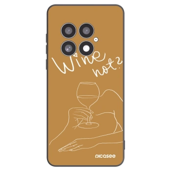 Picasee fekete szilikon tok az alábbi mobiltelefonokra OnePlus 13 5G - Wine not