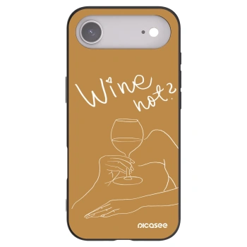 Picasee fekete szilikon tok az alábbi mobiltelefonokra Apple iPhone Air - Wine not