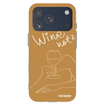 Picasee átlátszó szilikon tok az alábbi mobiltelefonokra Apple iPhone 17 Pro - Wine not