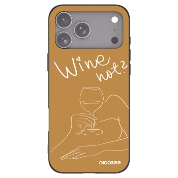 Picasee fekete szilikon tok az alábbi mobiltelefonokra Apple iPhone 17 Pro Max - Wine not