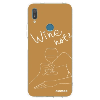 Picasee átlátszó szilikon tok az alábbi mobiltelefonokra Huawei Y6 2019 - Wine not