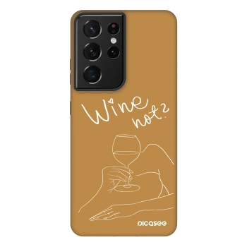 Picasee Fashion Case Samsung Galaxy S21 Ultra 5G G998B - Wine not