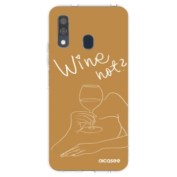 Picasee átlátszó szilikon tok az alábbi mobiltelefonokra Samsung Galaxy A40 A405F - Wine not