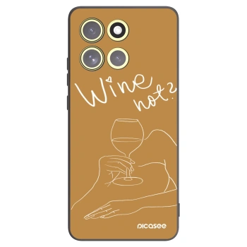 Picasee fekete szilikon tok az alábbi mobiltelefonokra Motorola Moto G86 5G - Wine not