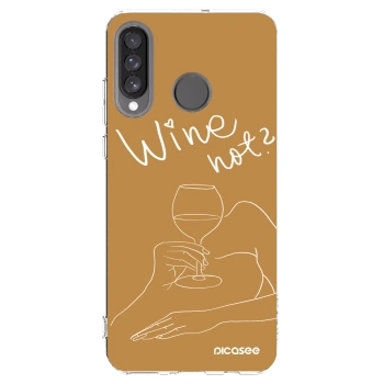 Picasee átlátszó szilikon tok az alábbi mobiltelefonokra Huawei P30 Lite - Wine not