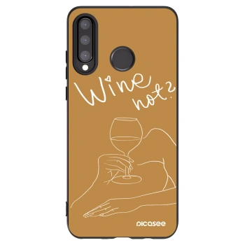 Picasee fekete szilikon tok az alábbi mobiltelefonokra Huawei P30 Lite - Wine not
