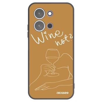 Picasee fekete szilikon tok az alábbi mobiltelefonokra Xiaomi Redmi 15C 5G - Wine not