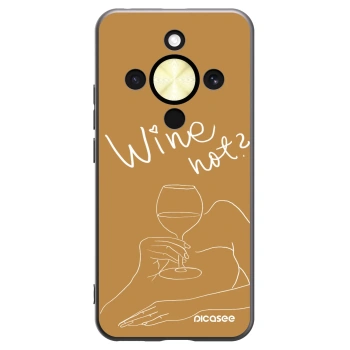 Picasee fekete szilikon tok az alábbi mobiltelefonokra Honor Magic8 Lite 5G - Wine not