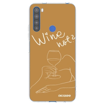 Picasee átlátszó szilikon tok az alábbi mobiltelefonokra Xiaomi Redmi Note 8T - Wine not
