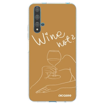 Picasee átlátszó szilikon tok az alábbi mobiltelefonokra Huawei Nova 5T - Wine not