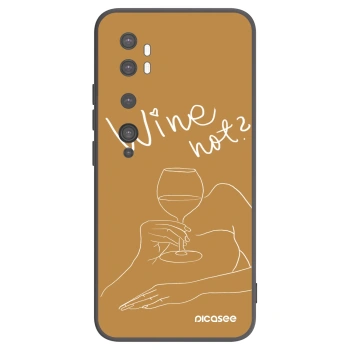 Picasee fekete szilikon tok az alábbi mobiltelefonokra Xiaomi Mi Note 10 (Pro) - Wine not