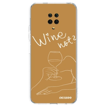 Picasee átlátszó szilikon tok az alábbi mobiltelefonokra Xiaomi Redmi Note 9S - Wine not