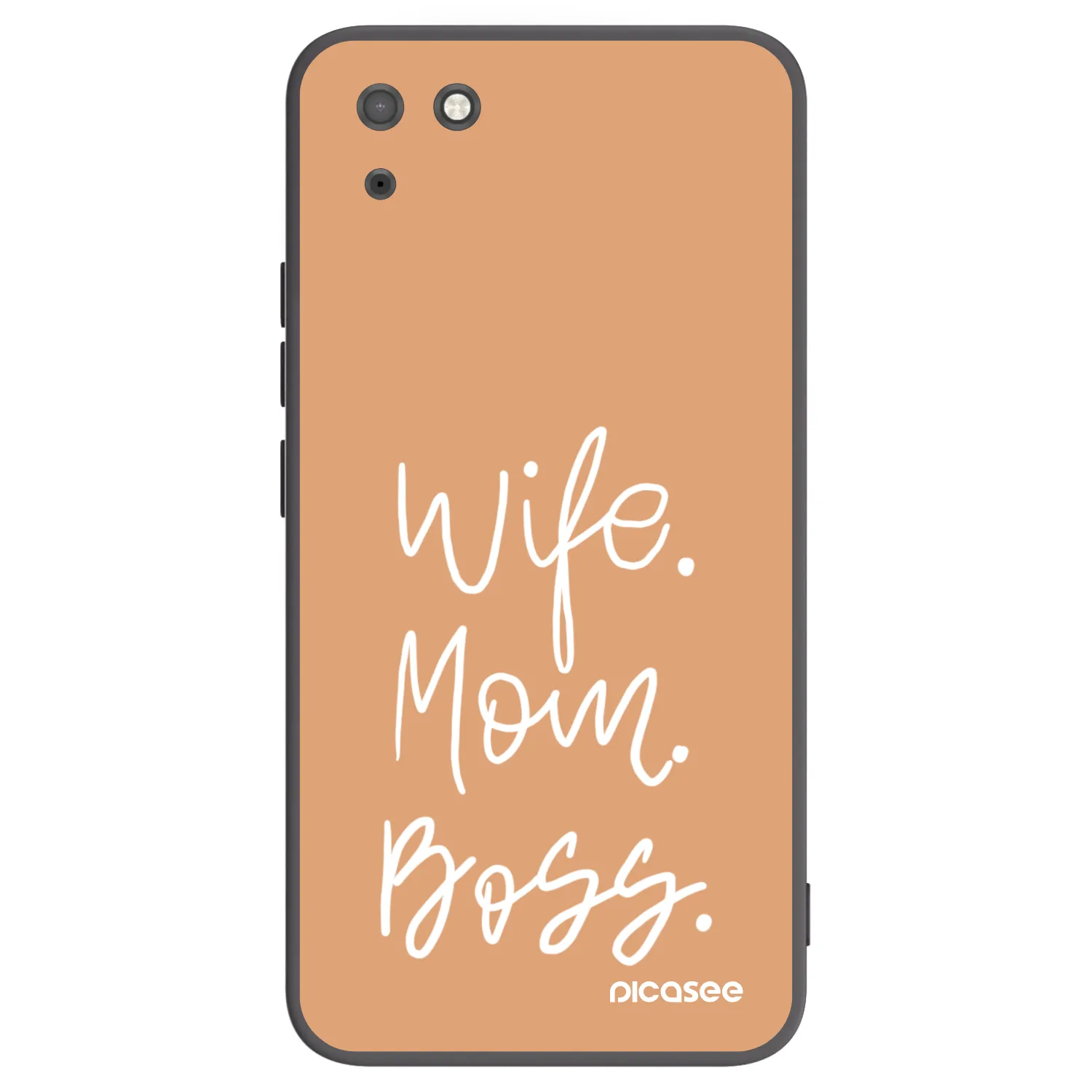 Picasee fekete szilikon tok az alábbi mobiltelefonokra Huawei Y5P - Boss Mama