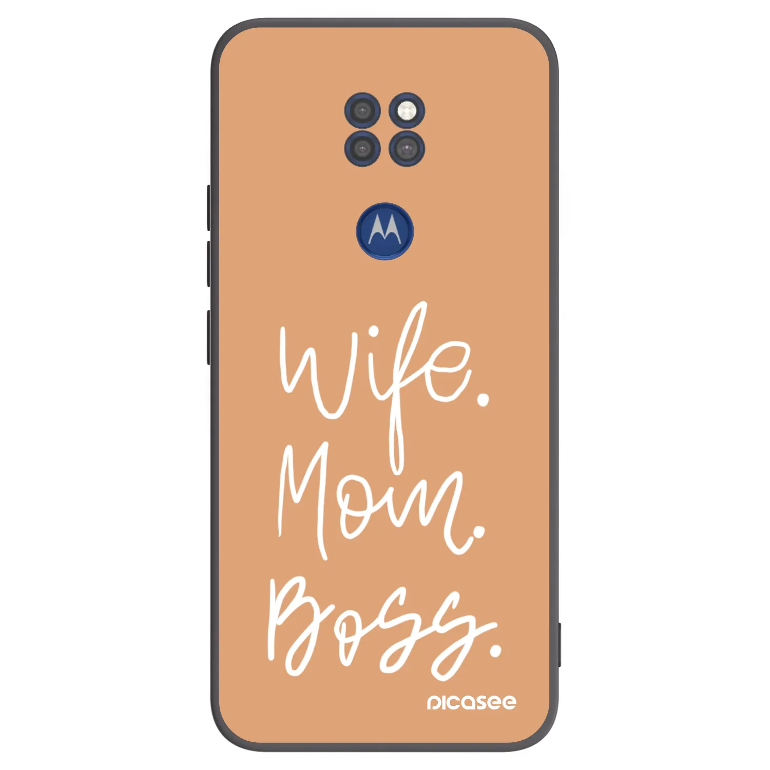 Picasee fekete szilikon tok az alábbi mobiltelefonokra Motorola Moto G9 Play - Boss Mama