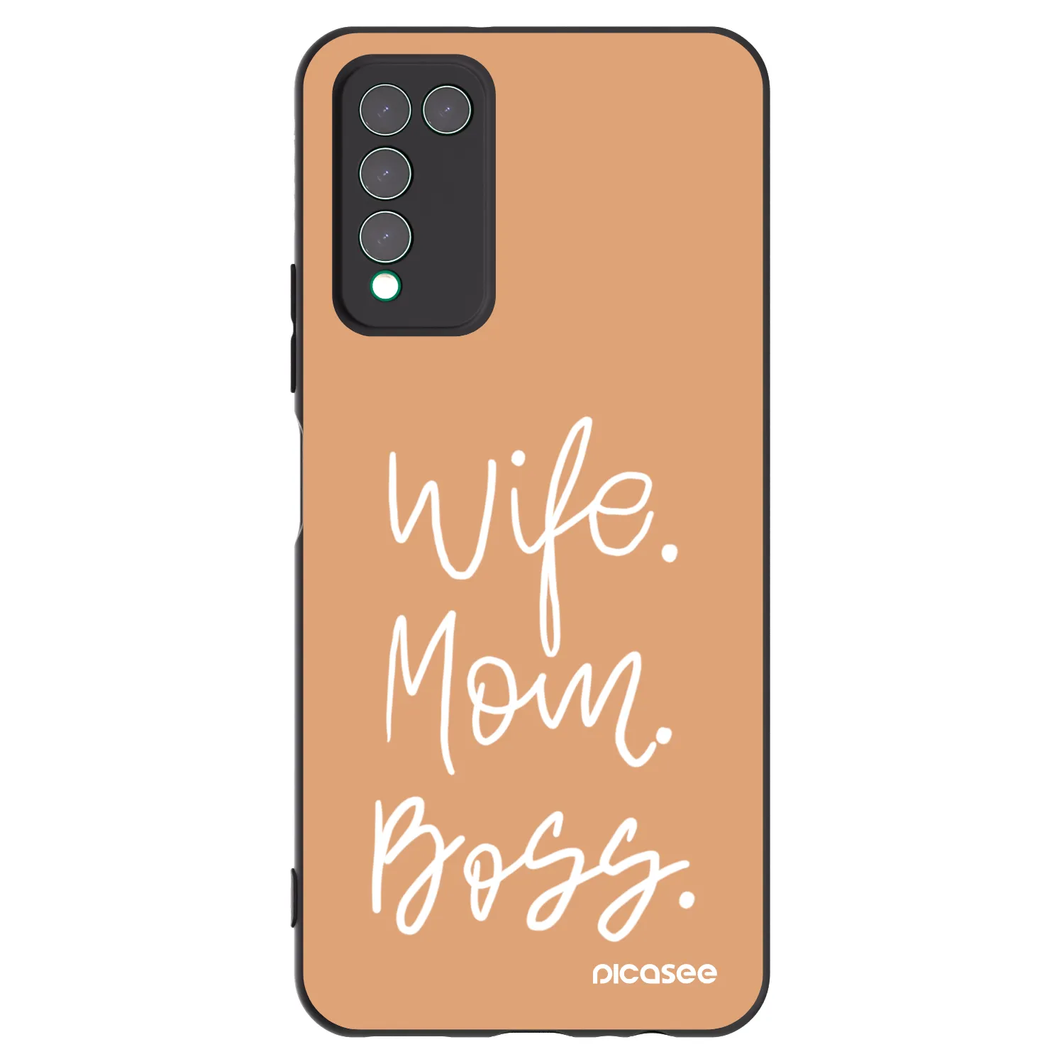 Picasee fekete szilikon tok az alábbi mobiltelefonokra Honor 10X Lite - Boss Mama